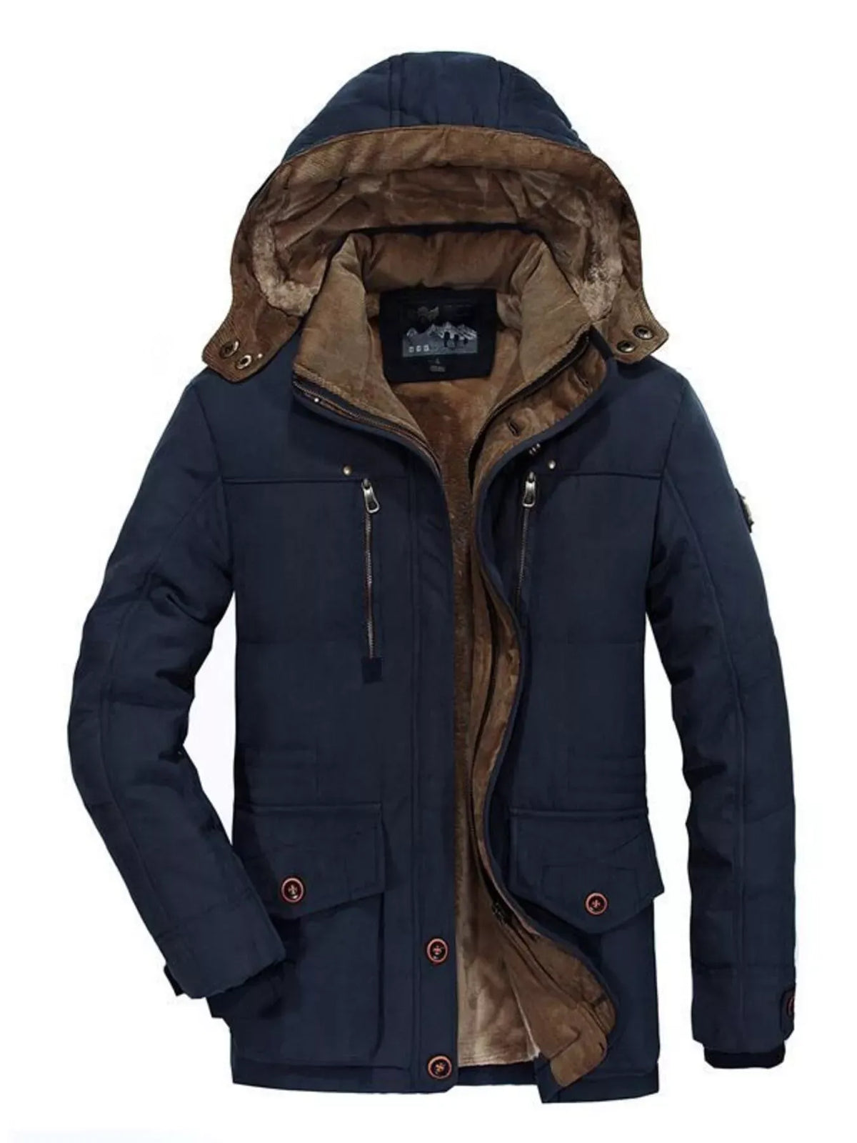 Men's Button-and-Zip Hooded Parka — photo 2