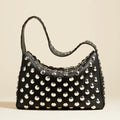Edgy Rivet Underarm Shoulder Bag - Premium PU Leather Streetwear Handbag