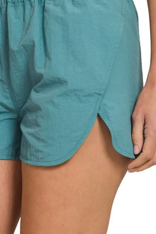 Another view: Windbreaker Smocked Waistband Running Shorts