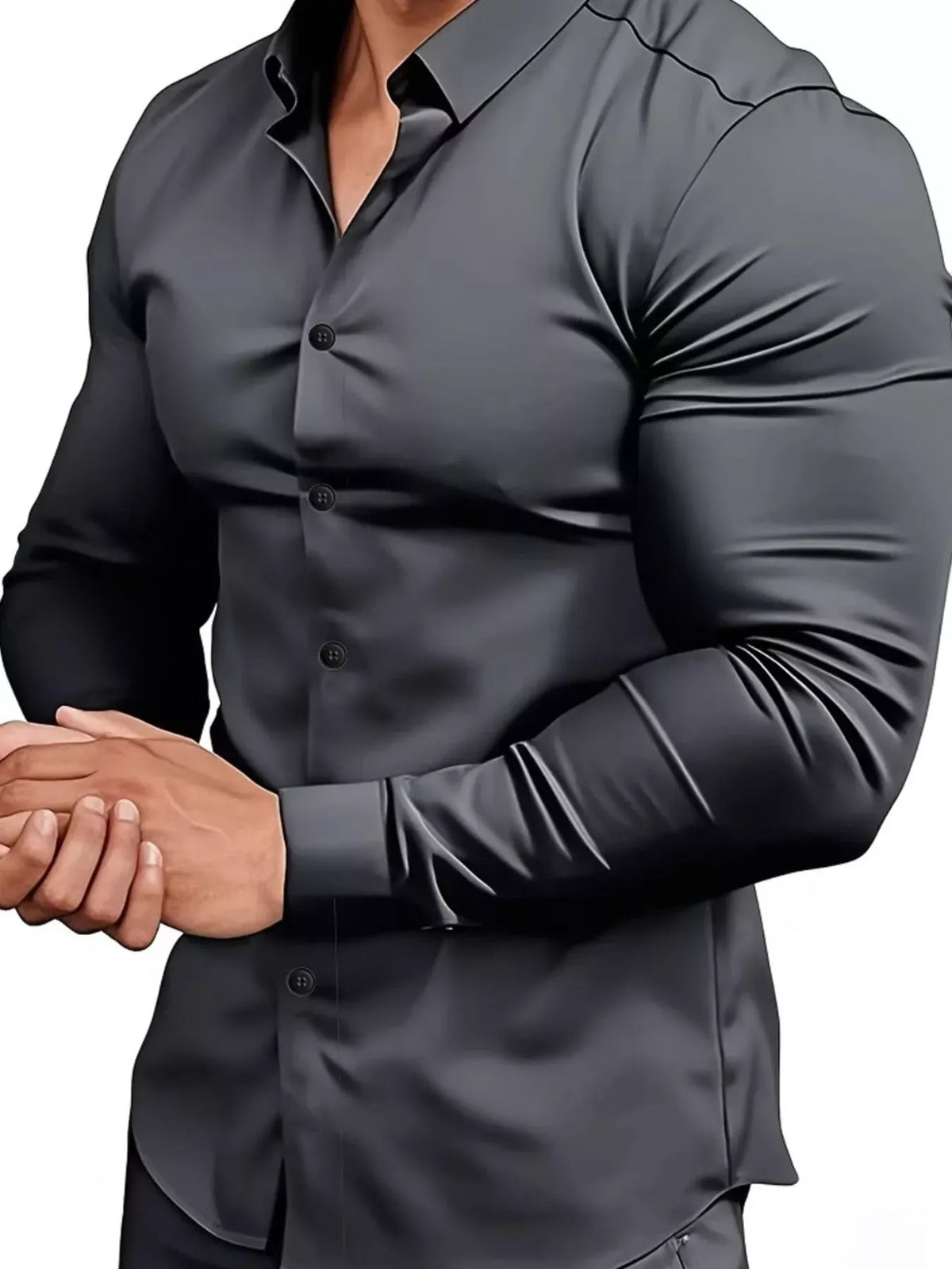 Men's Slim-Fit Long-Sleeve Button-Down Shirt — photo 7