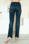 Judy Blue Sloane Button Fly Distressed-Hem Straight Jeans — product view 6