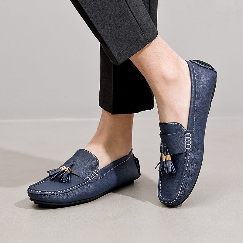 Men's Versatile Slip-On Casual Loafer Shoes | Breathable Suede Leather Comfort Flats