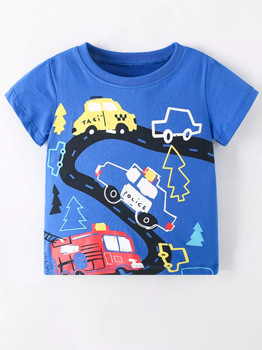 Wildwood Vehicle Print Crewneck Short-Sleeve T-Shirt