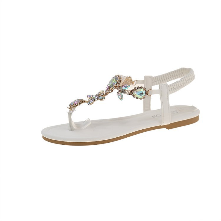 Women's Roman Flat Sandals | Open-Toe Synthetic Leather Everyday Shoes