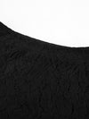 Black full-length lace skirt for women
