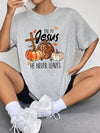 Fall for Jesus tee front artwork detail