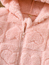 Wildwood Heart Pattern Fuzzy Hooded Outerwear — product view 7