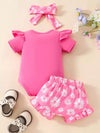 Meadow Days Daisy Bodysuit and Shorts Set with Headband — product view 2