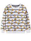 Little Orbit Excavator Print Striped Crewneck Sweatshirt — product view 2