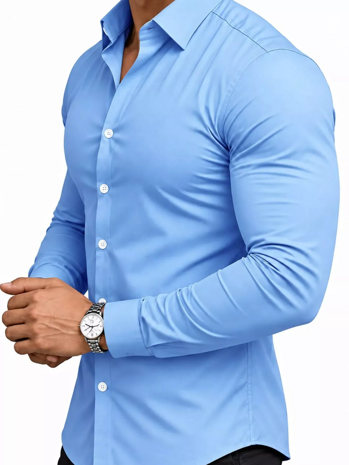 Men's Slim-Fit Long-Sleeve Button-Down Shirt — photo 32