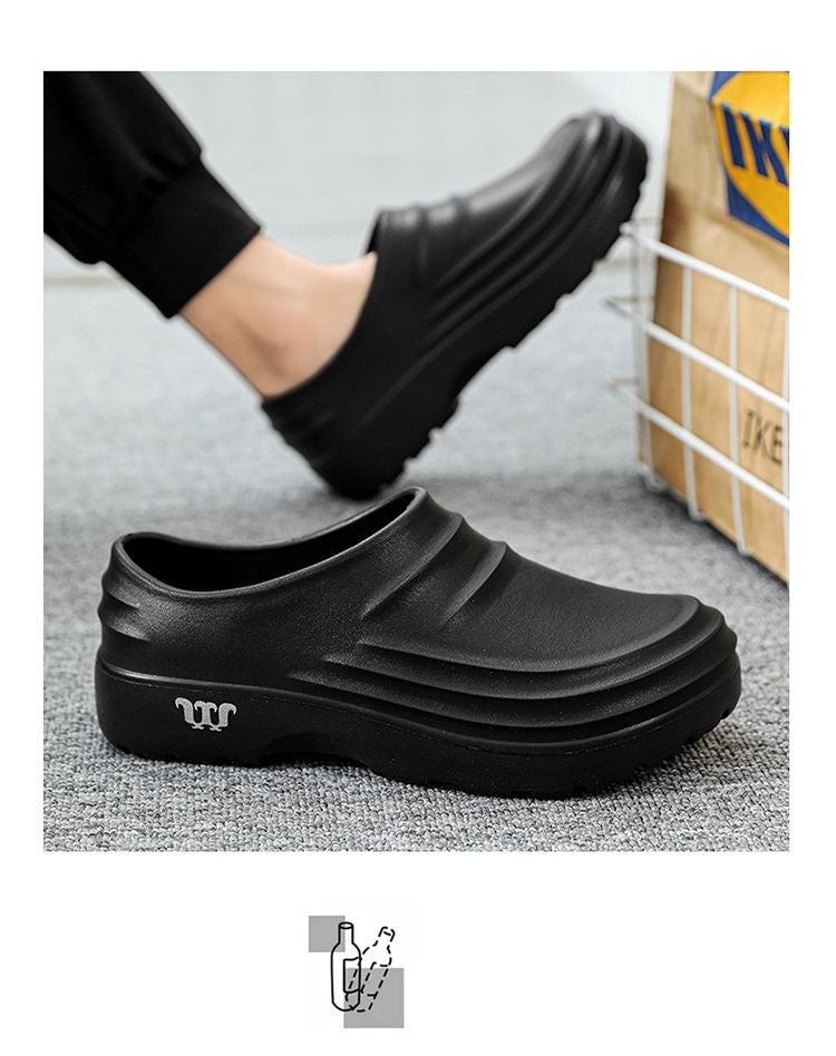 Men's Waterproof Non-Slip Work Shoes - Chef Kitchen Hospital EVA Slip-On Casual Footwear