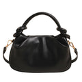 Women's Cloud Pleated Crossbody Bag - Minimalist PU Leather Shoulder Bag with Adjustable Strap