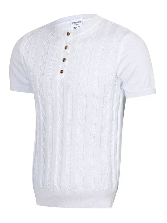 Another view: Maison Cable-Knit Short-Sleeve Henley