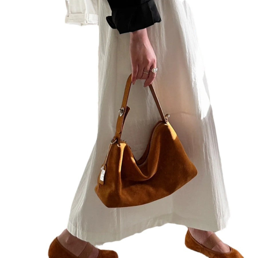 Genuine Leather Crossbody Tote Bag