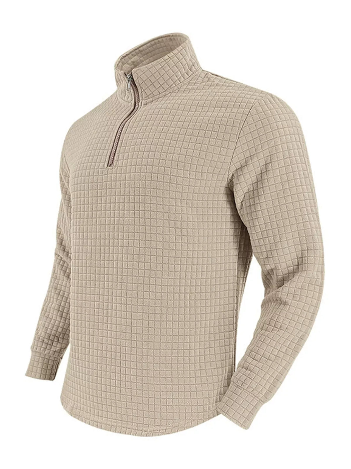 Men's Waffle-Knit Quarter-Zip Sweatshirt — photo 22