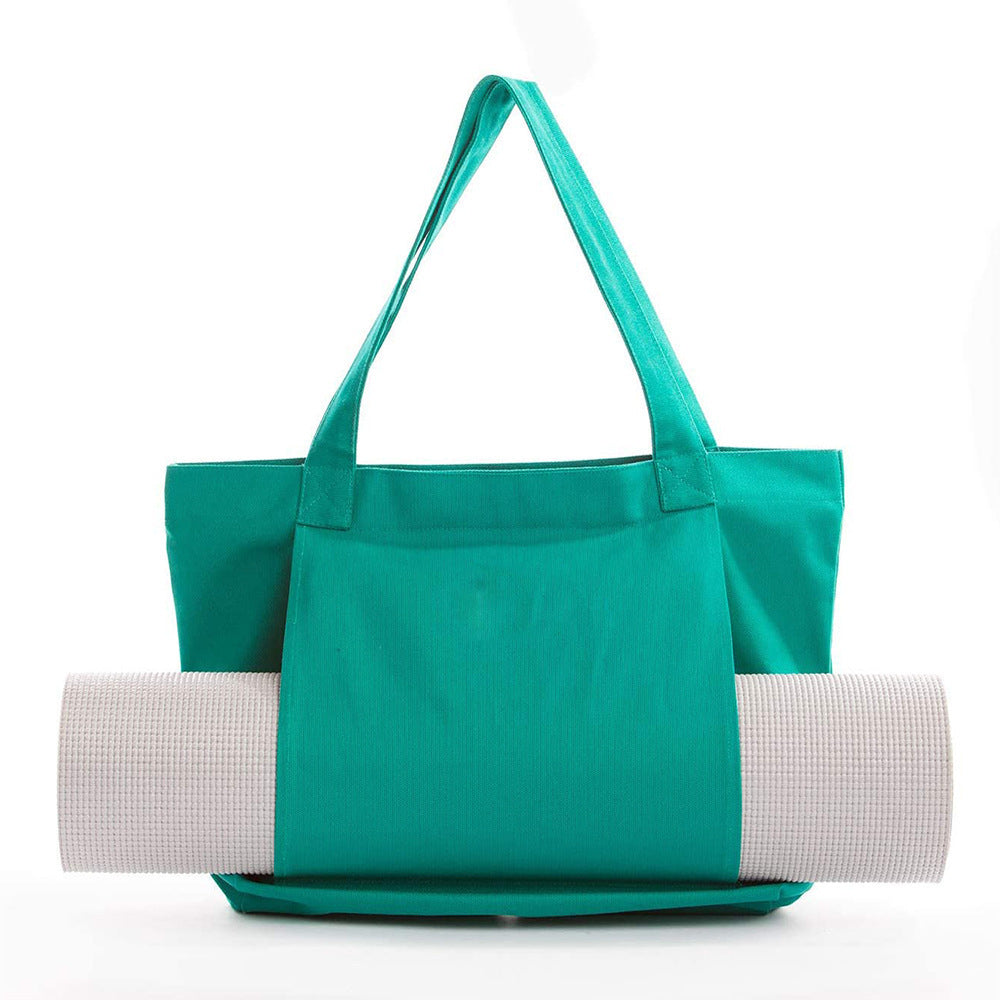 Women's Large Canvas Yoga Tote Bag – Shoulder & Handheld Organizer | Multiple Colors