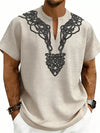 Nomad Embroidered Notch-Neck Shirt for men