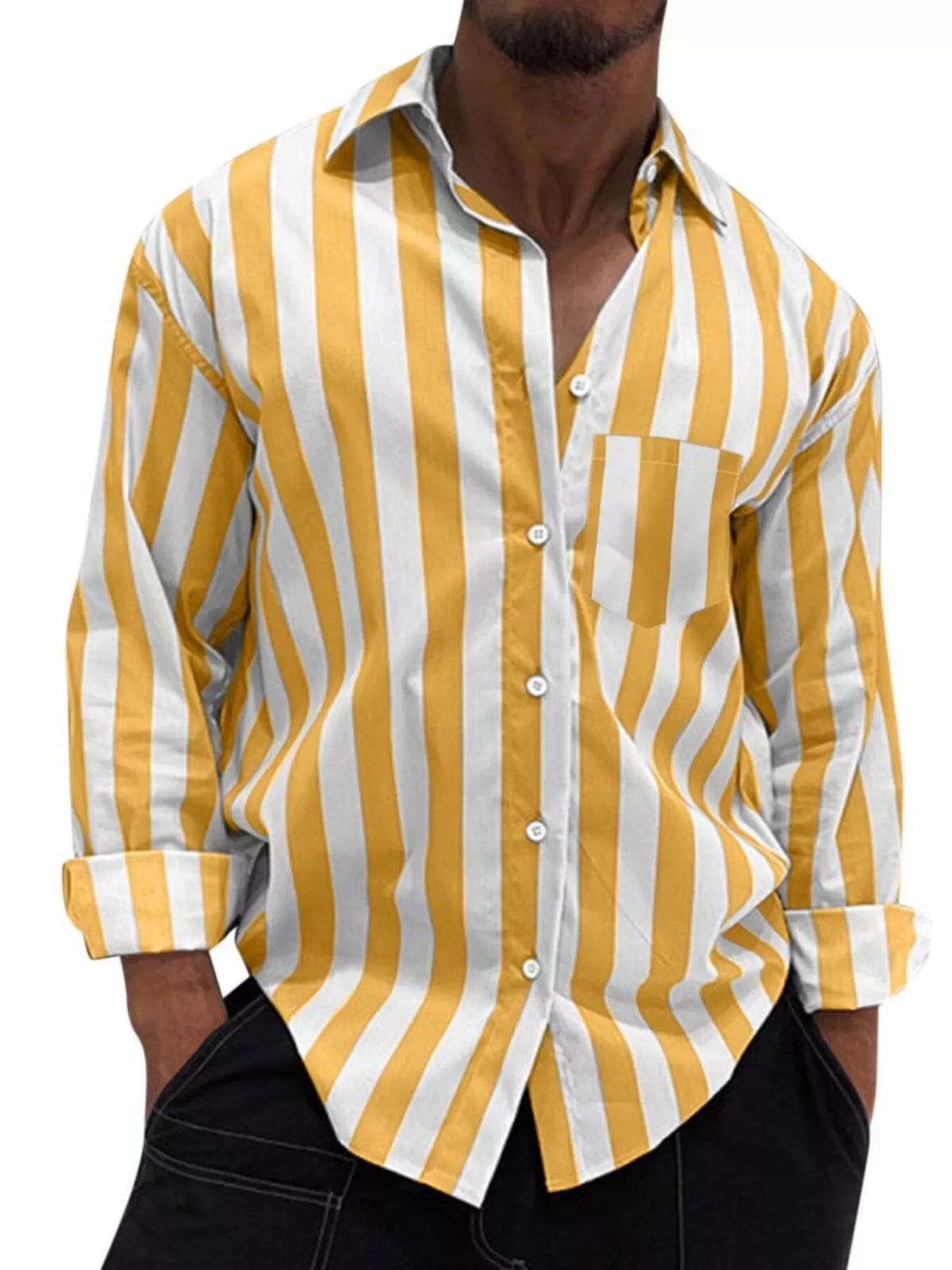 Men's Pocketed Button-Up Shirt