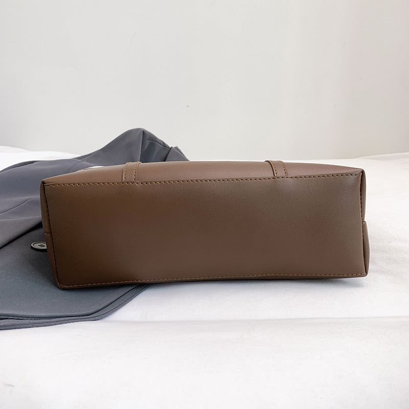 Women's PU Leather Shoulder Tote Bag | Commuter Handbag with Silk Scarf | Sarah Express