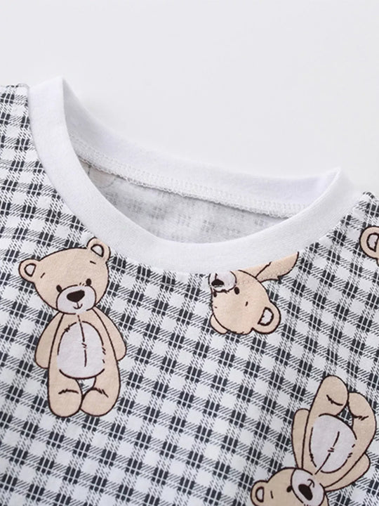 Another view: Plaid Bear Cotton-Blend T-Shirt — Multicolor