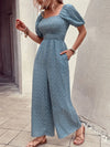 Noelle Printed Square Neck Puff Sleeve Jumpsuit — product view 2