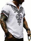 Rune Print Short-Sleeve Hooded Top — color or detail view 18