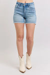 Judy Blue Lennox High-Rise Western Embroidery Detail Cut Off Denim Shorts — product view 1