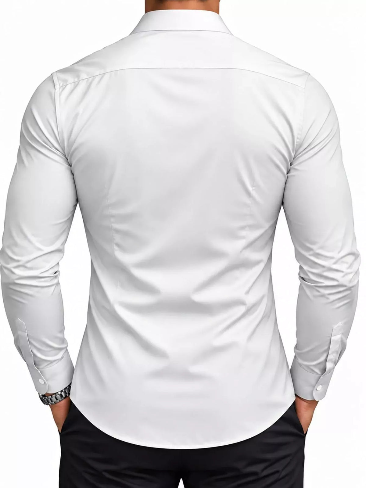 Men's Slim-Fit Long-Sleeve Button-Down Shirt — photo 21