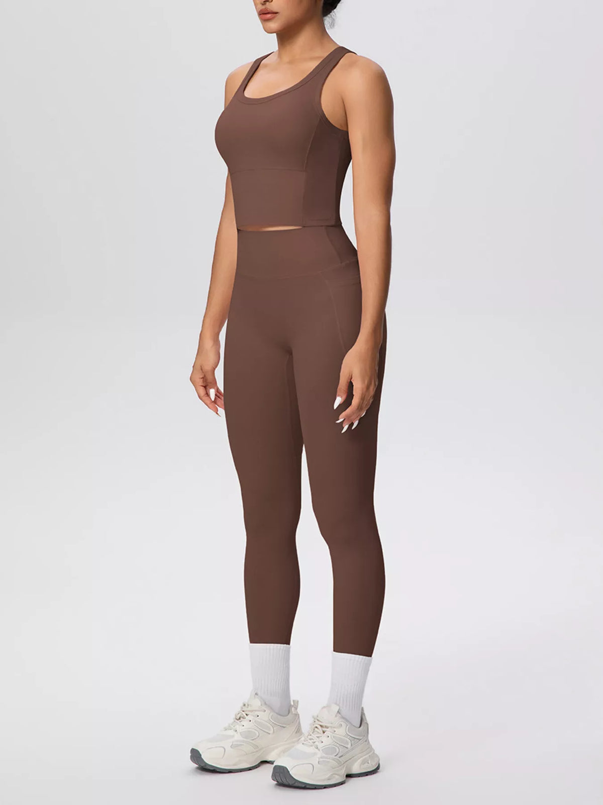 Scoop-Neck Tank & High-Waisted Leggings Set