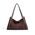 Premium Suede Tote Bag - Large Capacity Leather Handbag for Women