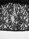 Black full-length lace skirt for women