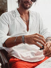 Mercer Band-Collar Stretch Shirt — color or detail view 3