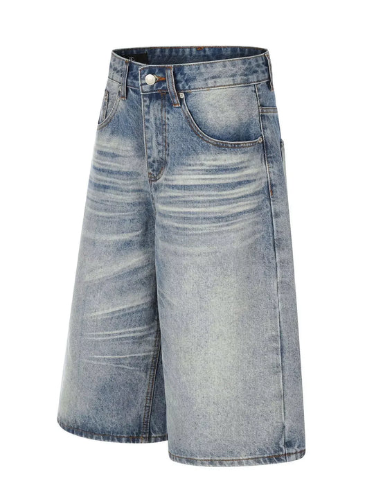 Another view: Vintage Indigo Wide-Leg Denim Shorts