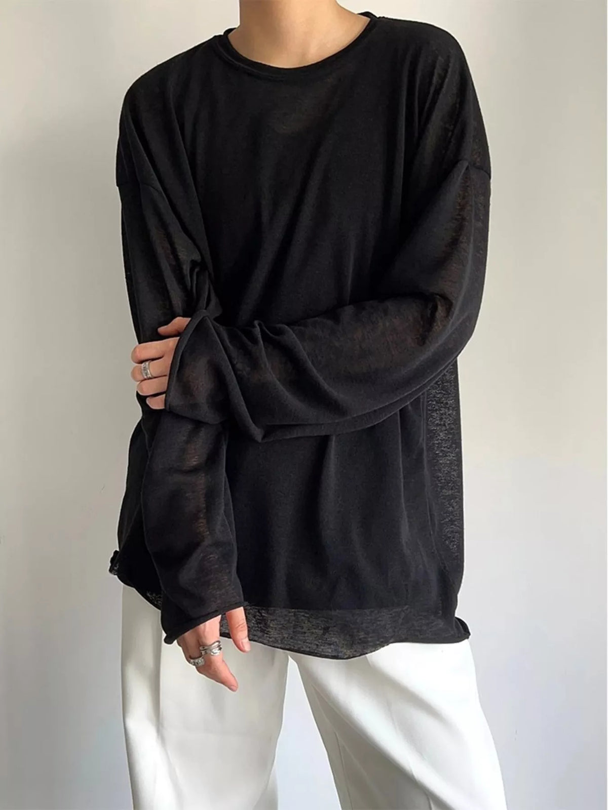 Men’s Heathered Long-Sleeve T-Shirt