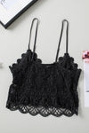 Women's lace V-neck cropped cami top