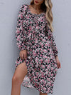 Talia Floral Print Long-Sleeve Midi Dress — product view 3