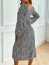 Thea Printed Tie Flare Sleeve Midi Dress — product view 4