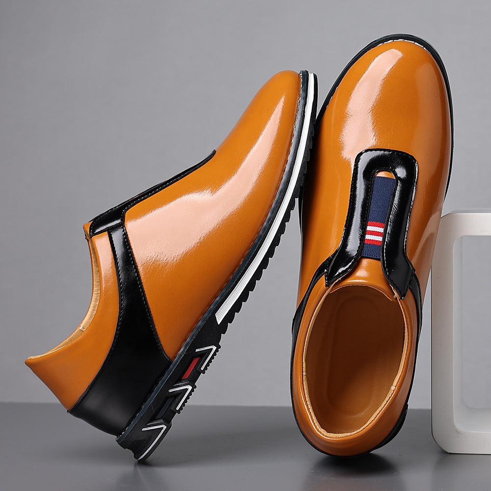 Men's Slip-On Casual Leather Shoes | Wax PU Upper | Round Toe | Sizes EU 39–48