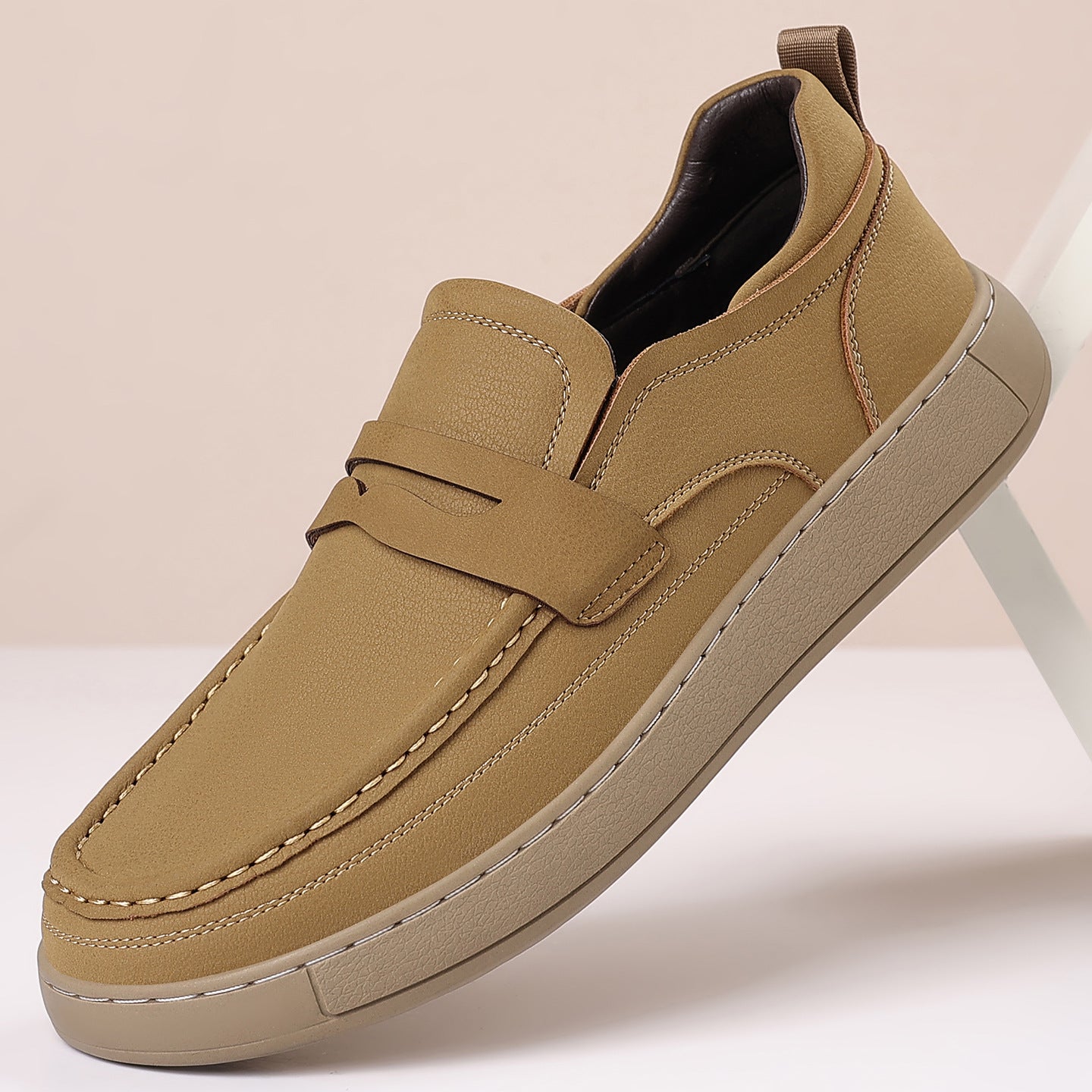 Men's Casual Slip-On Leather Shoes