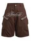 Signature Embroidered Cargo Shorts — color or detail view 8