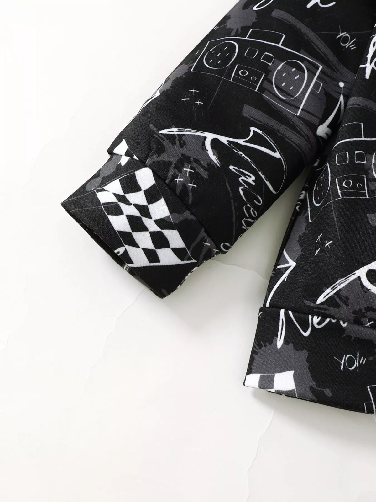 Storybook Racing Car Print Long-Sleeve Sweatshirt and Pants Set