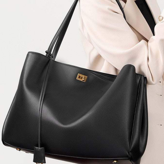 Women's Leather Crossbody Bag | Shoulder & Hand-Carry Bag with Buckle Detail