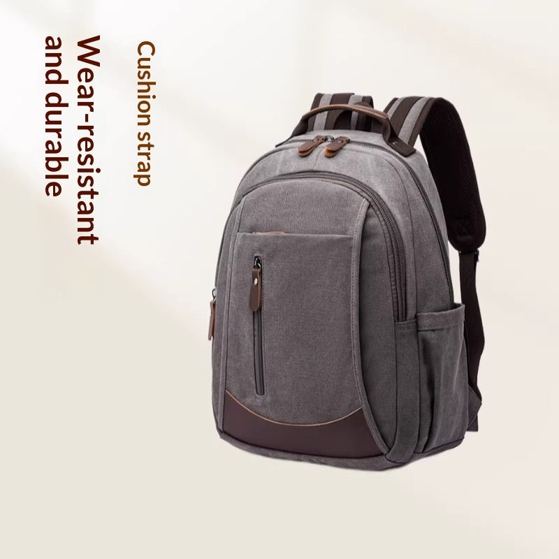 Men's Large Capacity Canvas Backpack | Breathable Travel & Everyday Bag