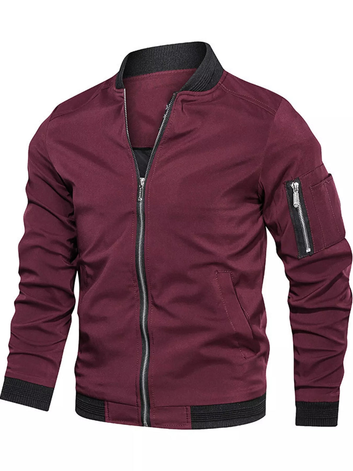 Men's Lightweight Bomber Jacket with Sleeve Pocket — photo 10