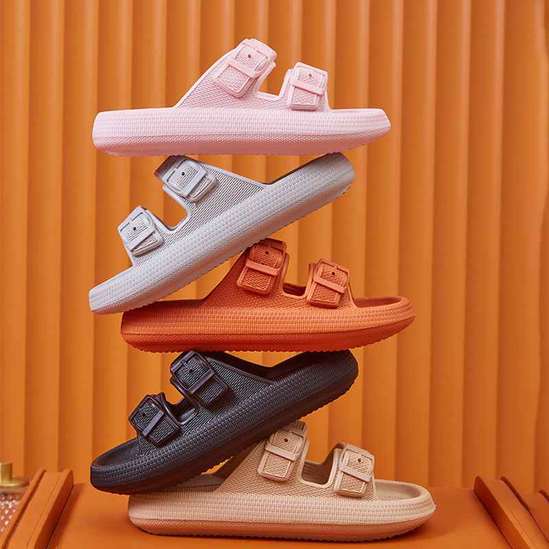 Women's Platform Buckle Sandals - Soft EVA Sole Summer Slippers