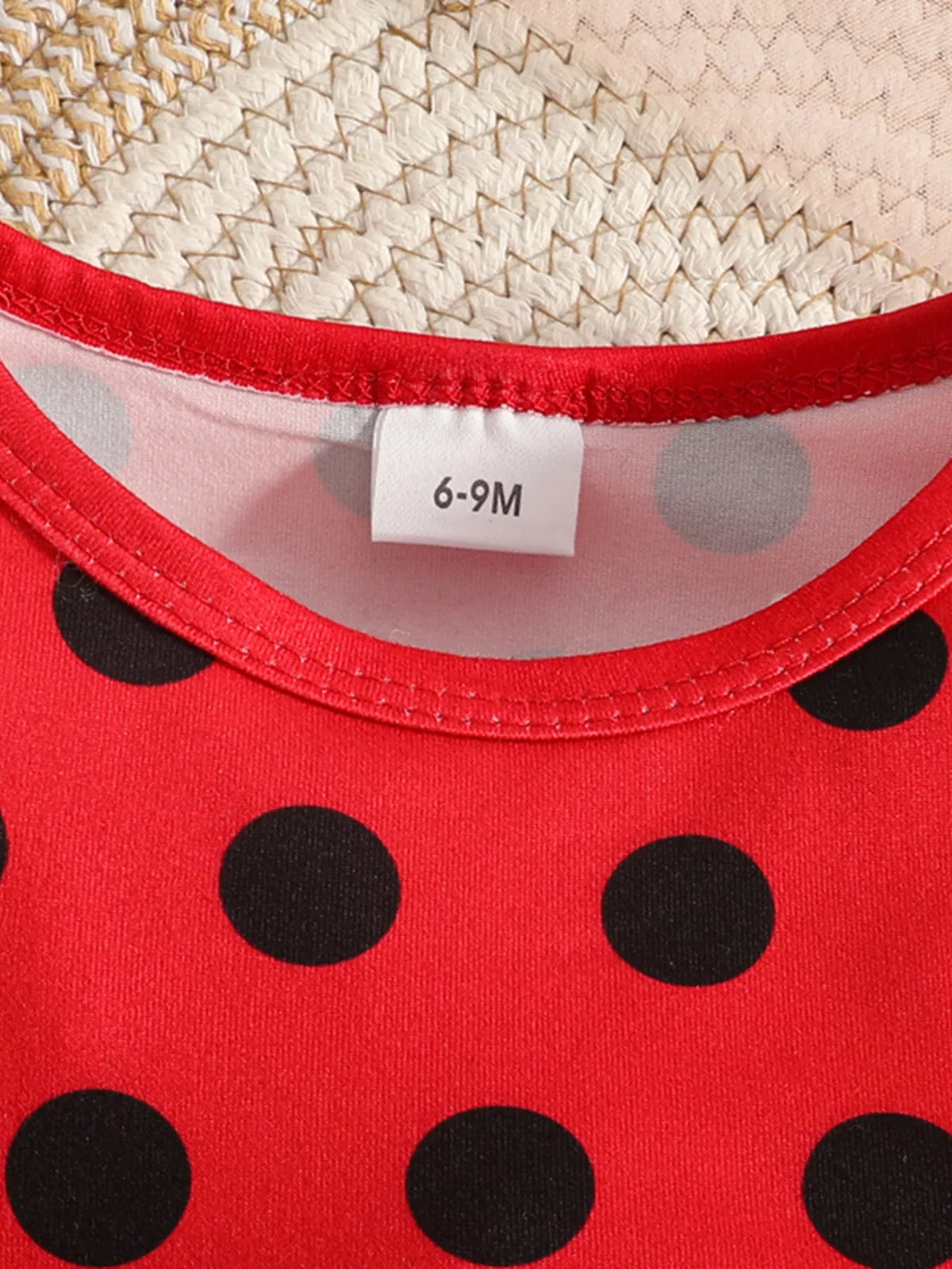 Clover Club Ladybug Polka Dot Ruffle-Trim Top and Pants Set with Headband