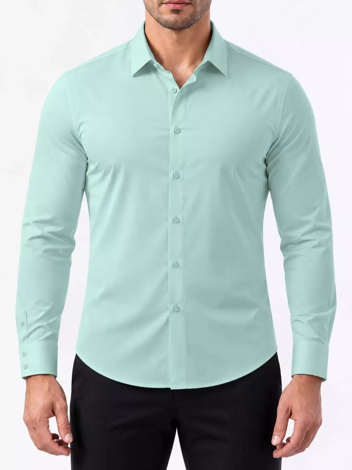 Men's Slim-Fit Stretch Long-Sleeve Shirt — photo 15