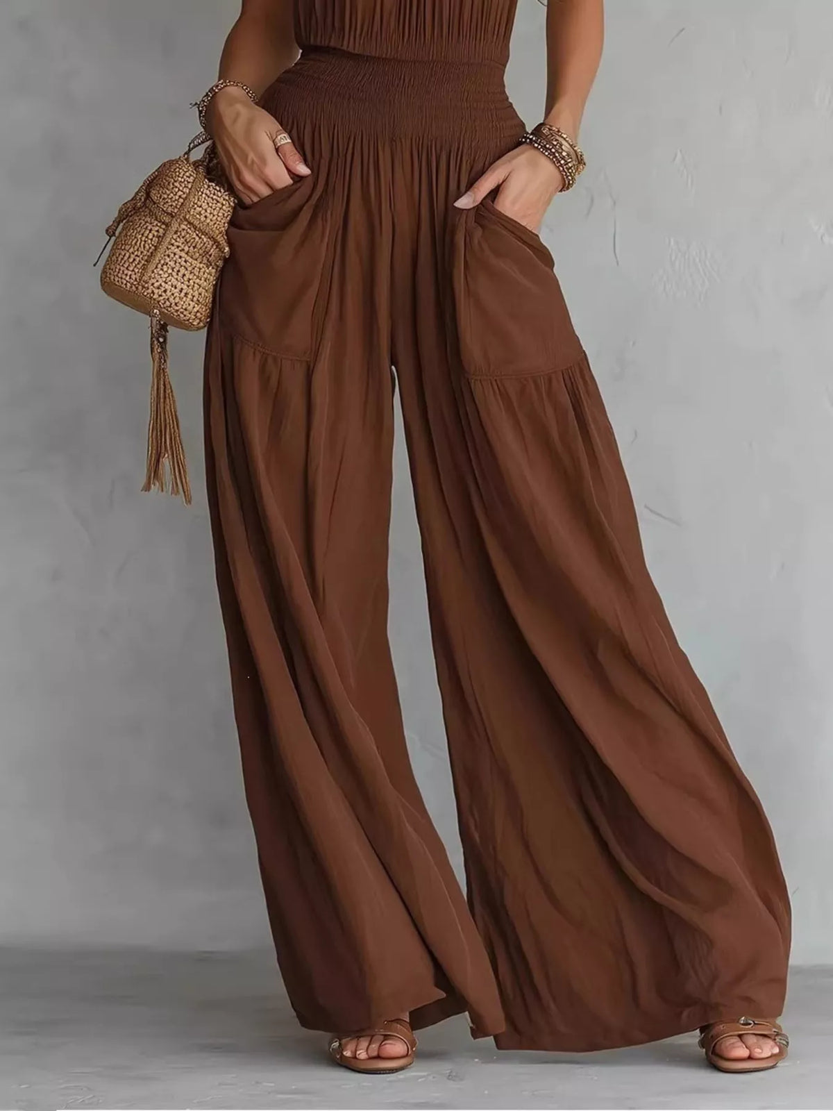 Women's Halter-Neck Wide-Leg Jumpsuit
