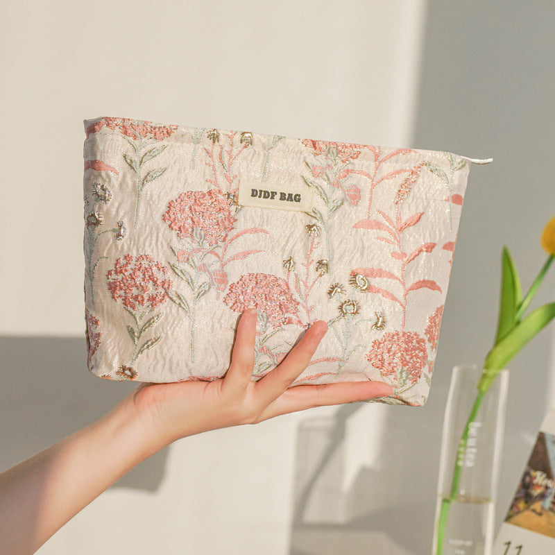 Women's Floral Makeup Clutch Bag - Portable Cosmetic Organizer Pouch | Sarah Express