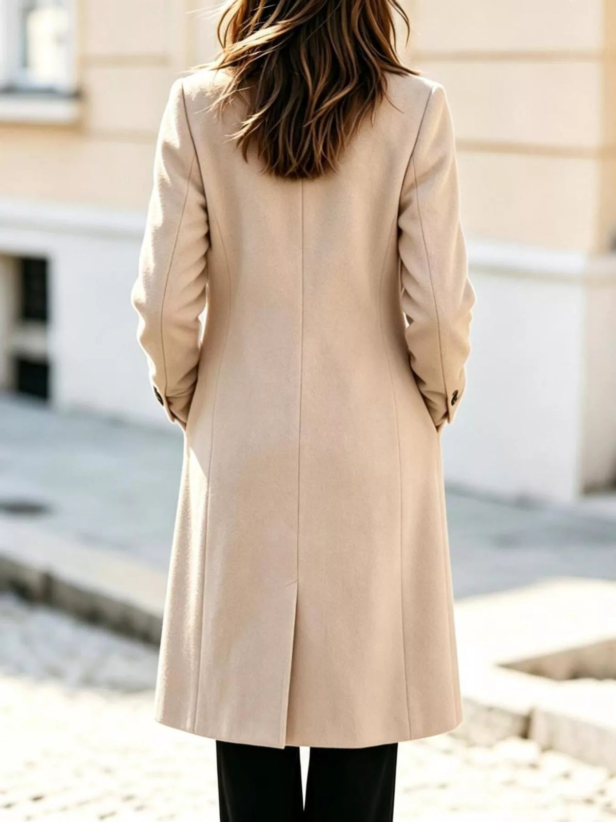Double-Breasted Lapel Coat